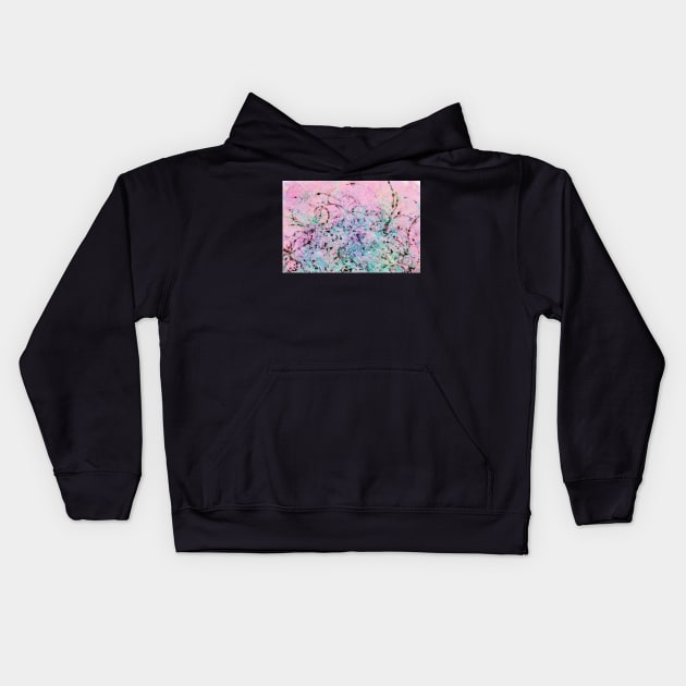 Abstract Painting - Pink & Ink Kids Hoodie by BonBonBunny